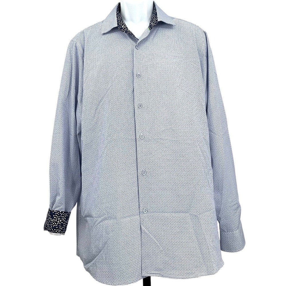 TOM BAINE Slim Fit Performance Collection Light Blue Shirt Men's XL 17/17.5 - Picture 2 of 9